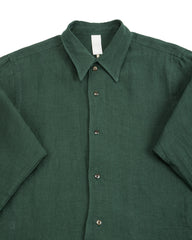 Senui Inside Pockets Shirt - Green Linen - Standard & Strange