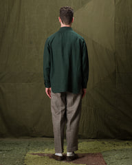 Senui Inside Pockets Shirt - Green Linen - Standard & Strange