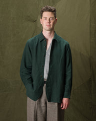 Senui Inside Pockets Shirt - Green Linen - Standard & Strange