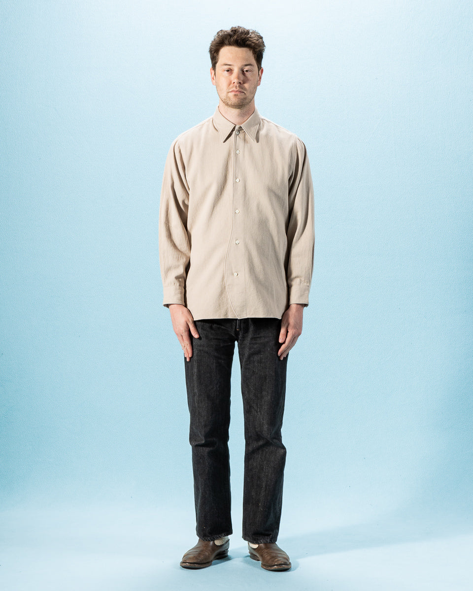 Senui Inside Pockets Shirt - Oyster Vintage Cotton Amundsen - Standard & Strange