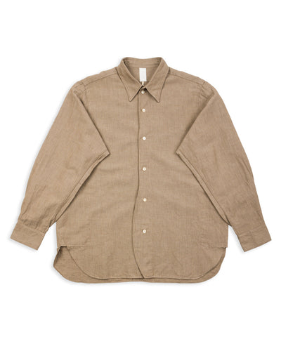 Senui Inside Pockets Shirt - Russet Italian Mixed Woven Cloth - Standard & Strange