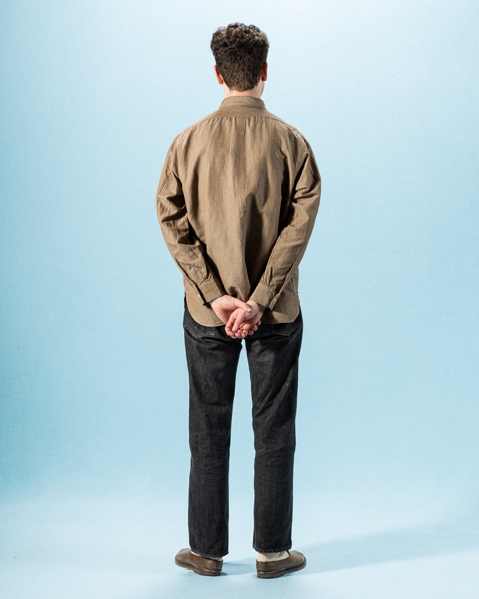 Senui Inside Pockets Shirt - Russet Italian Mixed Woven Cloth - Standard & Strange