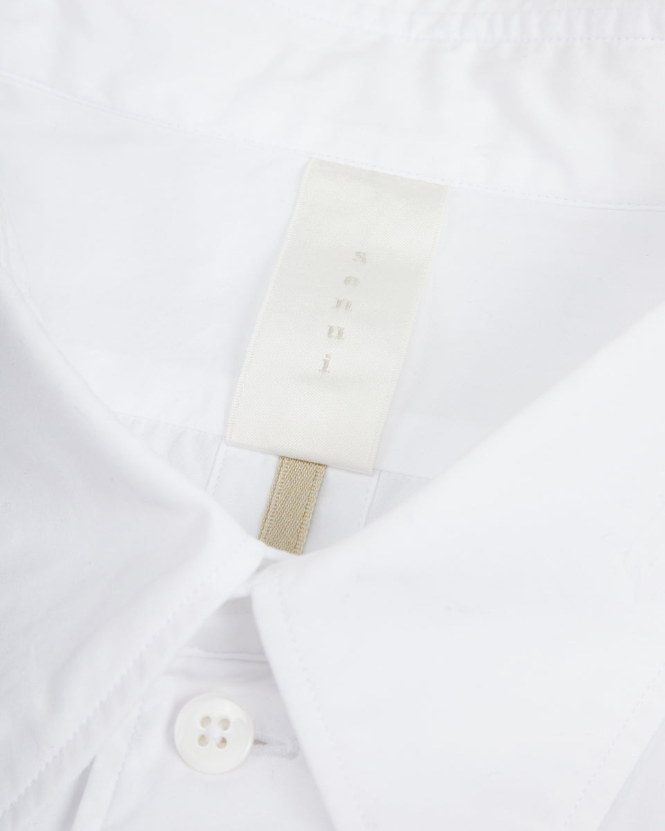 Senui Inside Pockets Shirt - White Broad - Standard & Strange