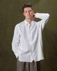 Senui Inside Pockets Shirt - White Broad - Standard & Strange