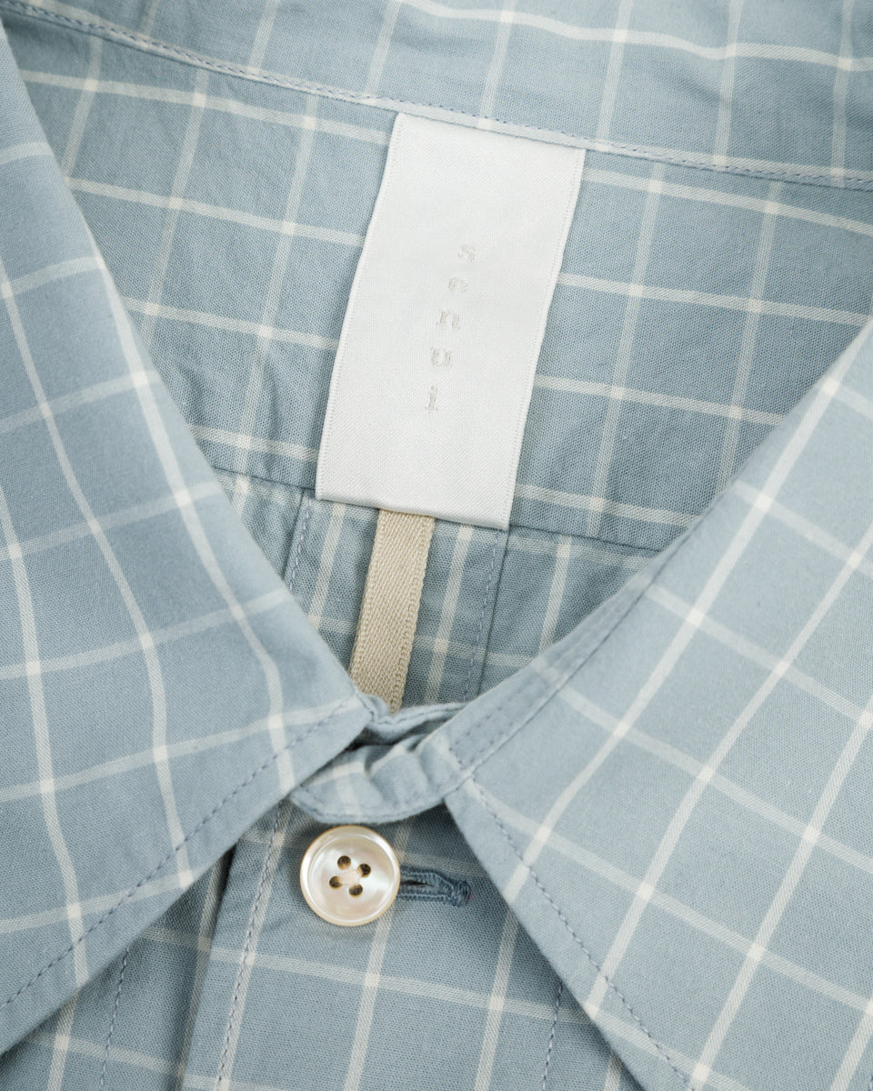 Senui OG Typewriter Check Shirt - Ice Blue - Standard & Strange