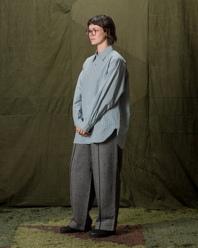 Senui OG Typewriter Check Shirt - Ice Blue - Standard & Strange