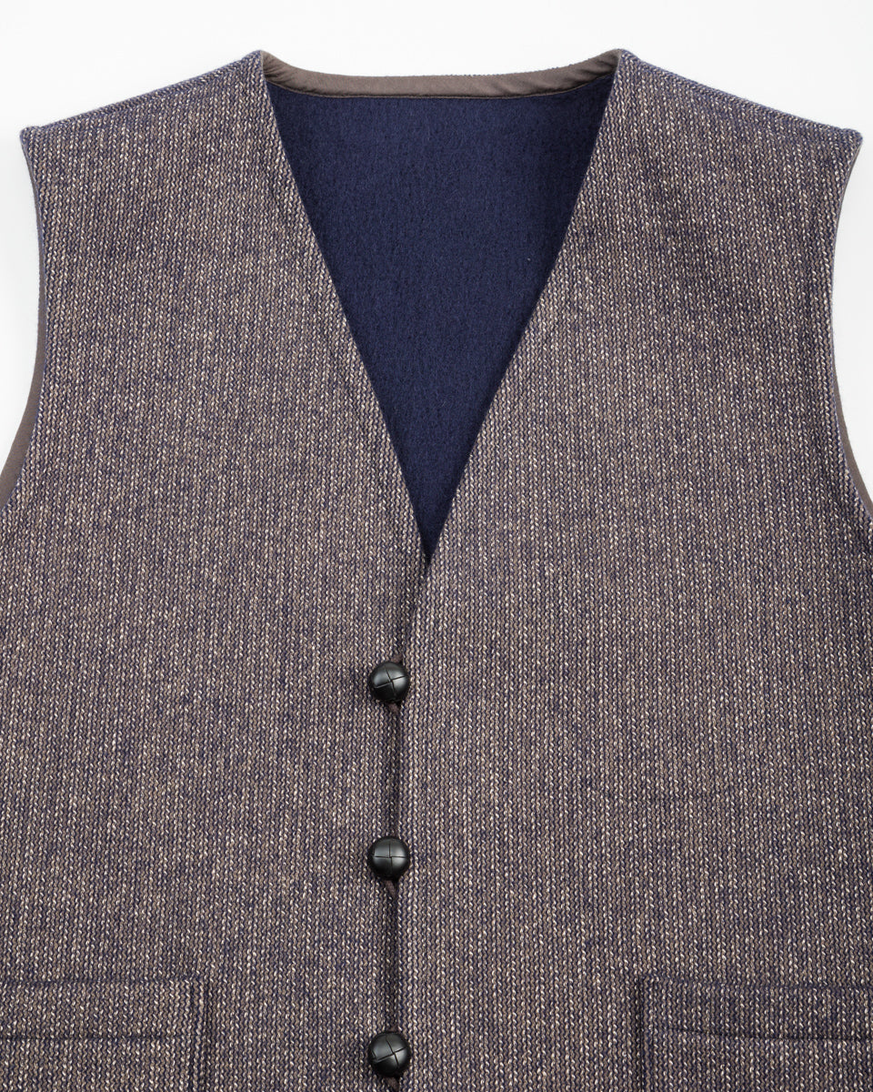 Senui Salt and Pepper Vest - Vintage Navy Wool – Standard & Strange
