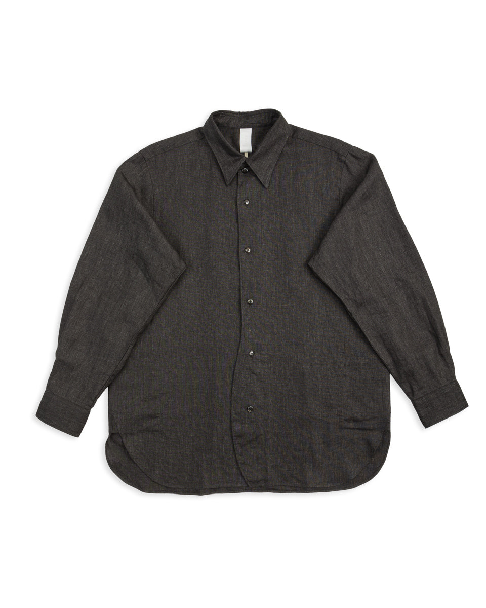 Senui Vintage Japanese Linen Shirt - Dark Grey - Standard & Strange