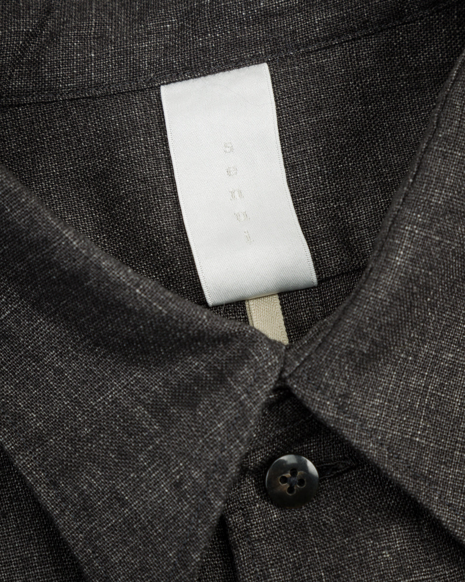 Senui Vintage Japanese Linen Shirt - Dark Grey - Standard & Strange