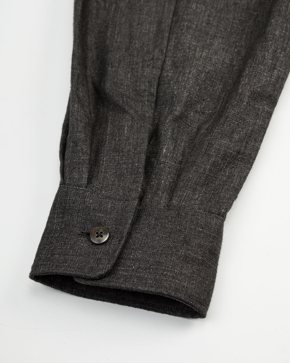 Senui Vintage Japanese Linen Shirt - Dark Grey - Standard & Strange