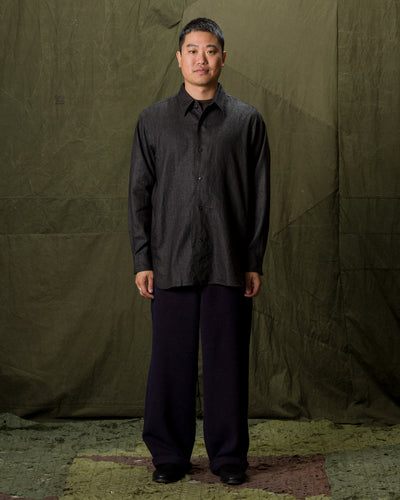 Senui Vintage Japanese Linen Shirt - Dark Grey - Standard & Strange