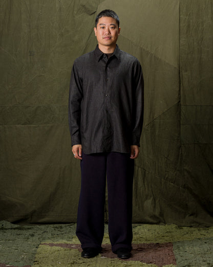 Senui Vintage Japanese Linen Shirt - Dark Grey - Standard & Strange