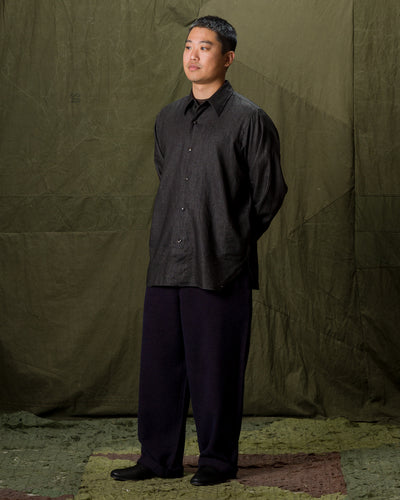 Senui Vintage Japanese Linen Shirt - Dark Grey - Standard & Strange