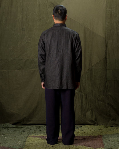 Senui Vintage Japanese Linen Shirt - Dark Grey - Standard & Strange