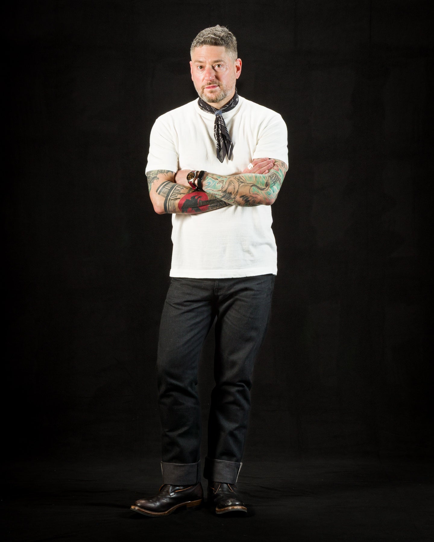 Standard & Strange Wakayama Special Loopwheel Tee - Cream - Standard & Strange