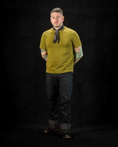 Standard & Strange Wakayama Special Loopwheel Tee - Martini Olive - Standard & Strange