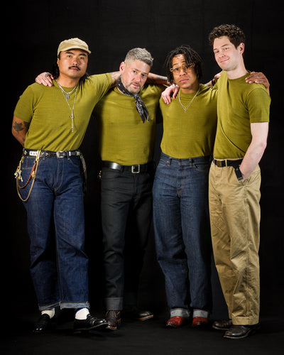 Standard & Strange Wakayama Special Loopwheel Tee - Martini Olive - Standard & Strange