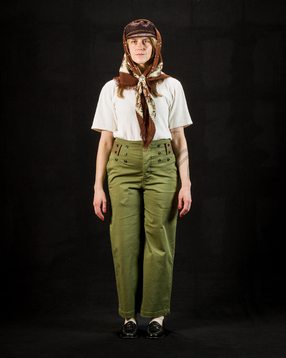 Stretch Chino TWIGGY 7-Stars Suspender Pants - Khaki