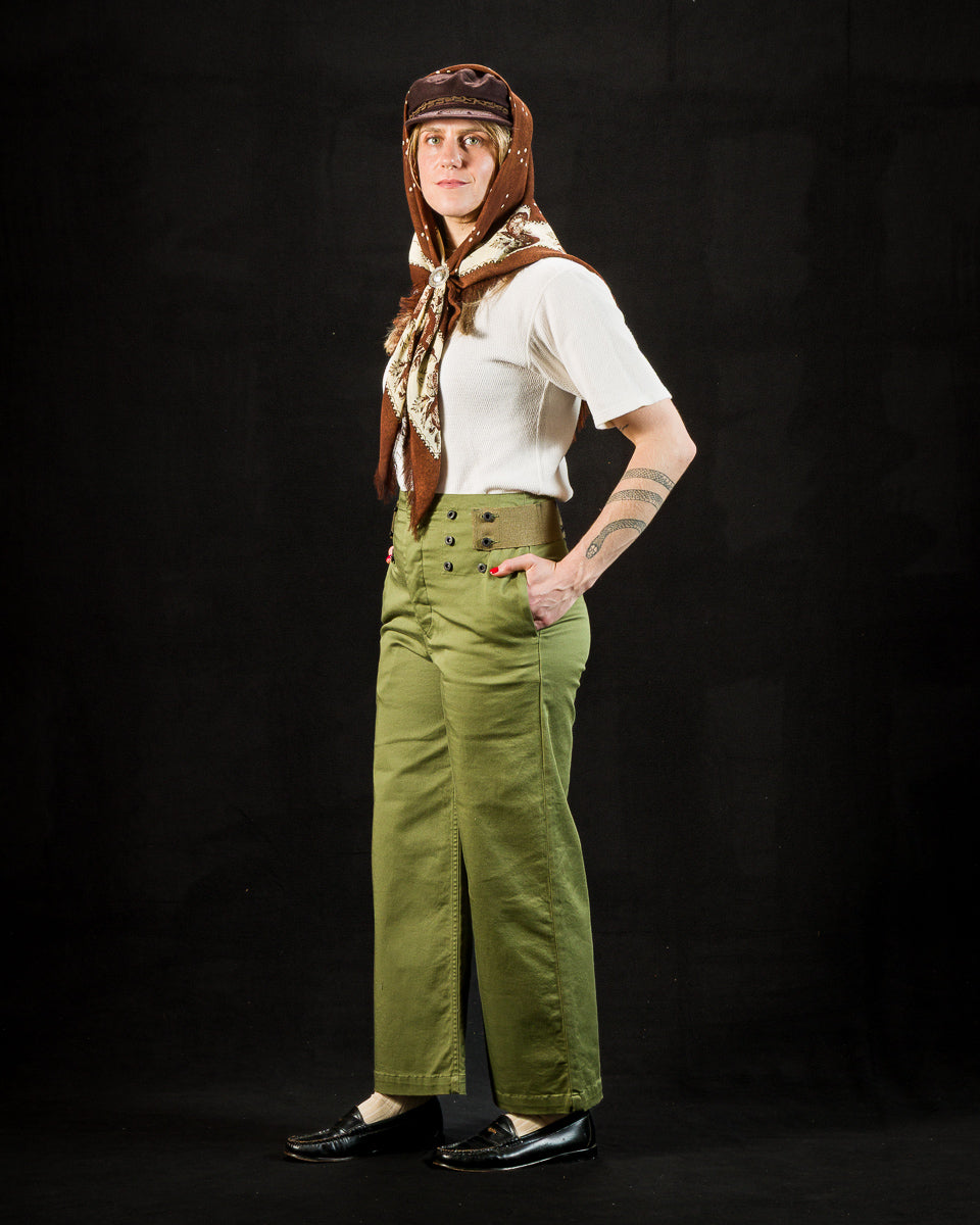 Stretch Chino TWIGGY 7-Stars Suspender Pants - Khaki