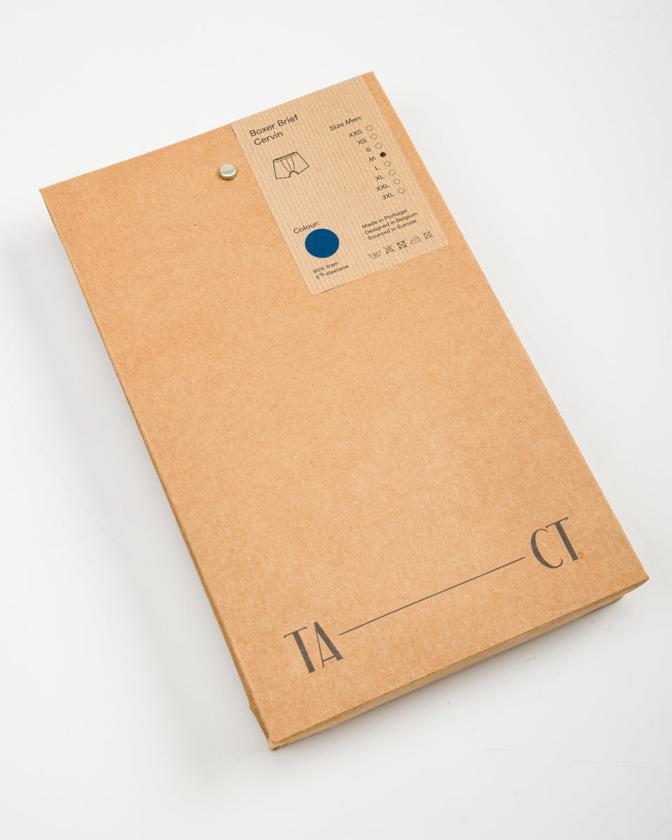 TA-CT Cervin Boxer Briefs - Indigo Linen Jersey - Standard & Strange