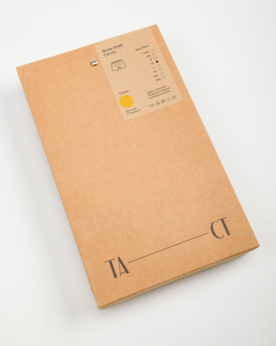 TA-CT Cervin Boxer Briefs - Saffron Linen Jersey - Standard & Strange