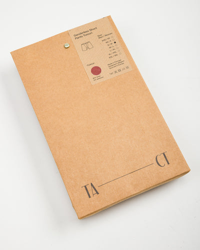 TA-CT Tomori Genderless Short Pants - Rust Linen Jersey - Standard & Strange