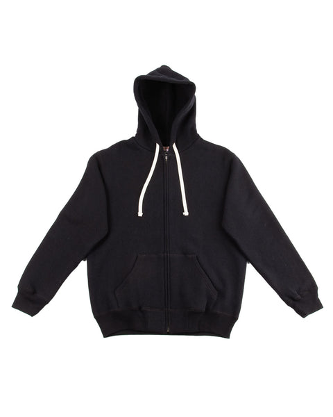 The Real McCoy's Loopwheel Full Zip Hoodie - Black - Standard & Strange