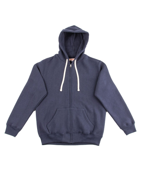 The Real McCoy's Loopwheel Full Zip Hoodie - Navy - Standard & Strange