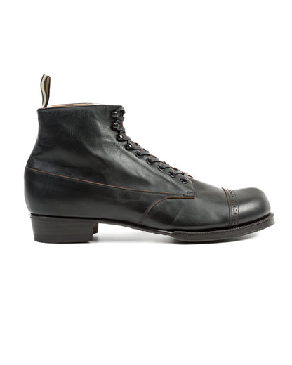 The 2 Monkeys Boots Vaudeville Boot - Black Shinki Horsehide - Standard & Strange