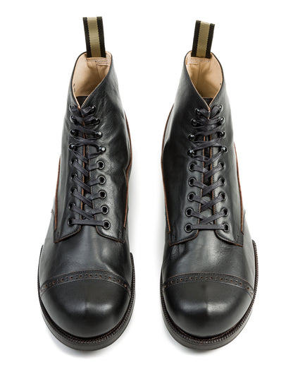 The 2 Monkeys Boots Vaudeville Boot - Black Shinki Horsehide - Standard & Strange