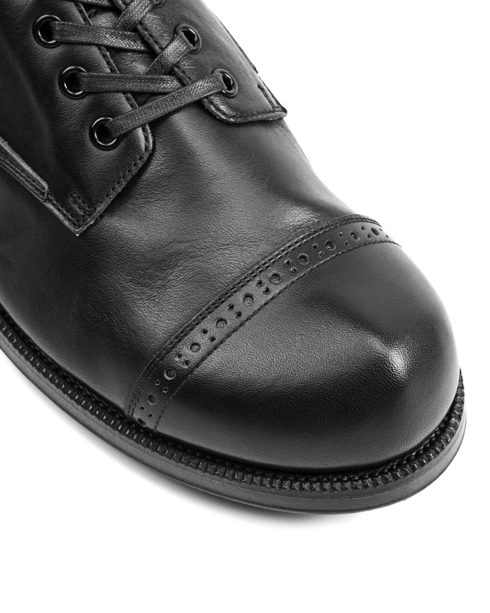 The 2 Monkeys Boots Vaudeville Boot - Black Shinki Horsehide - Standard & Strange