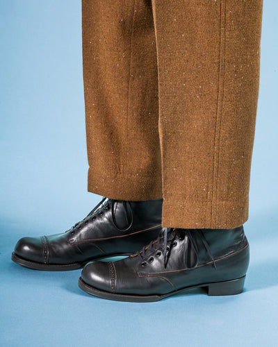 The 2 Monkeys Boots Vaudeville Boot - Black Shinki Horsehide - Standard & Strange