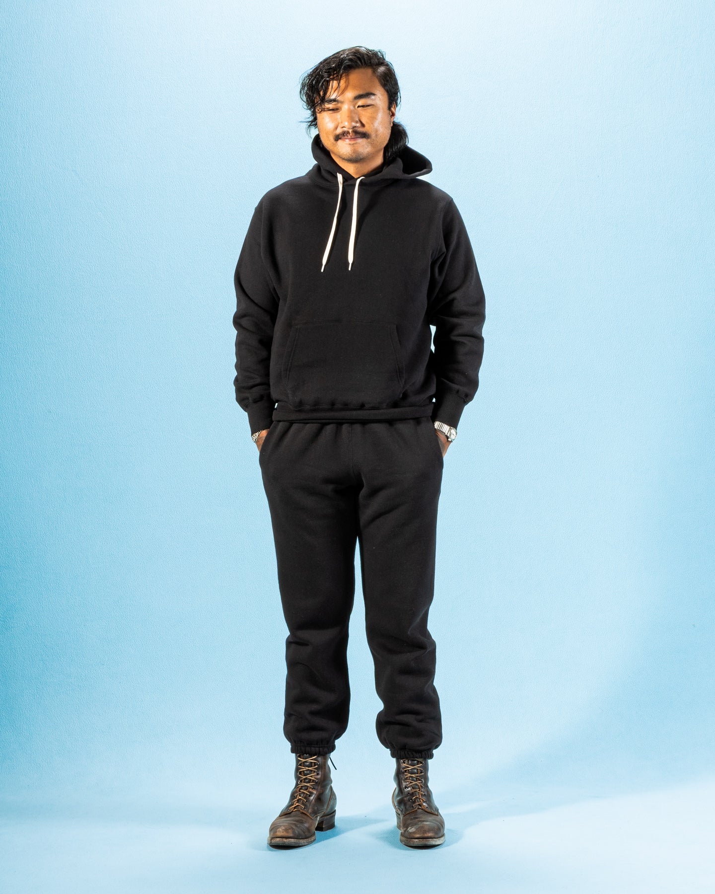 The Real McCoy's 10 oz. Loopwheel Sweatpants - Black - Standard & Strange