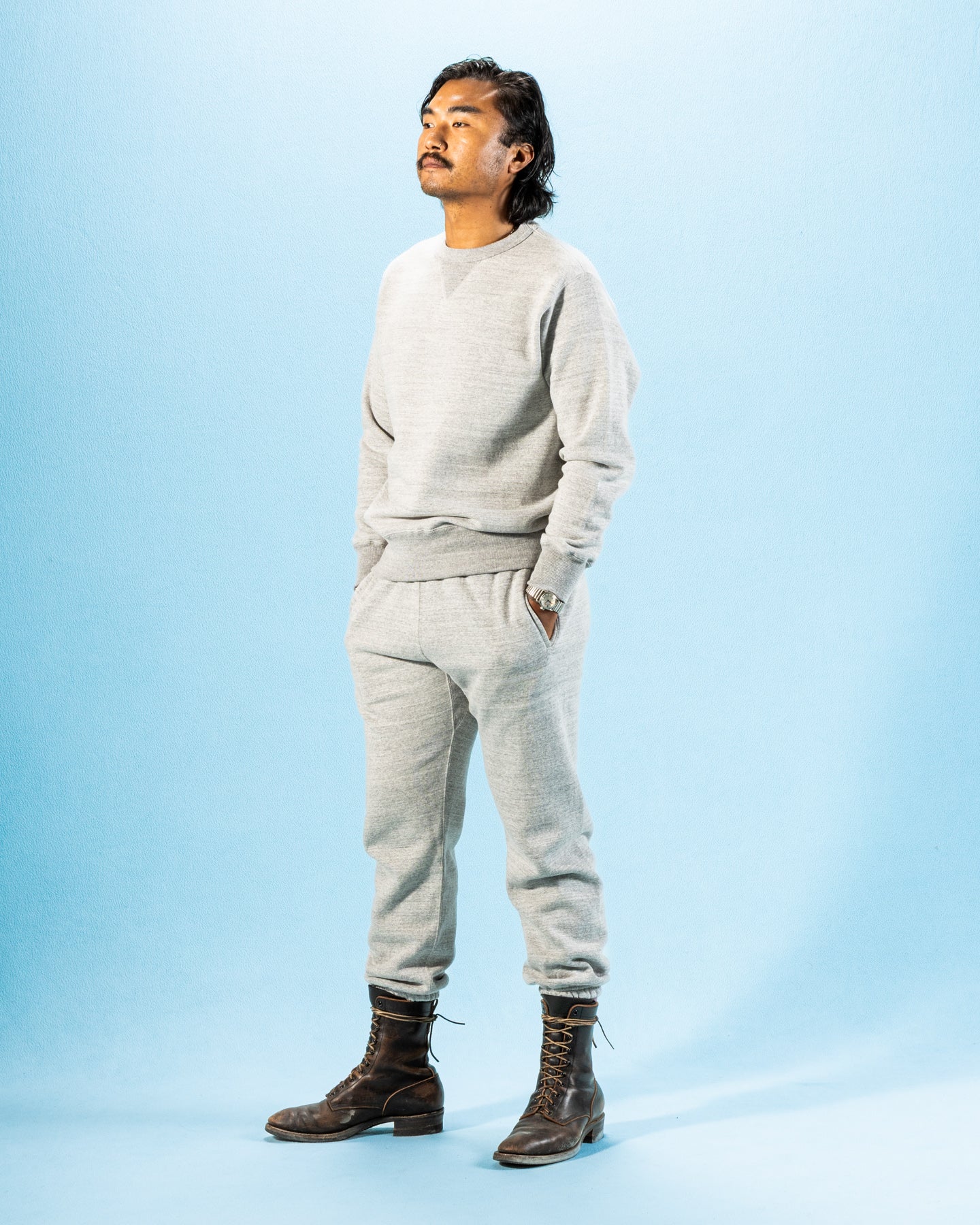 The Real McCoy's 10 oz. Loopwheel Sweatpants - Gray - Standard & Strange