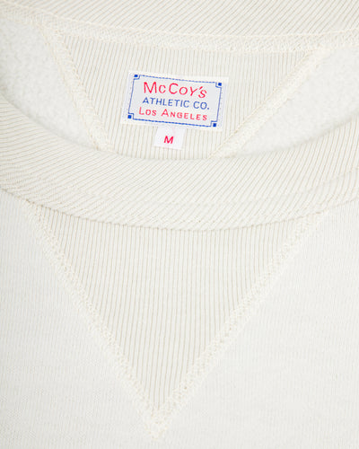 The Real McCoy's 10 oz Loopwheel Crewneck Sweatshirt - Milk - Standard & Strange