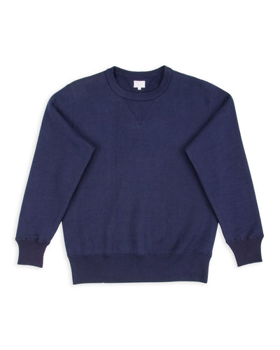 The Real McCoy's 10 oz Loopwheel Crewneck Sweatshirt - Navy - Standard & Strange