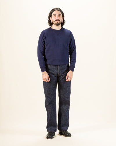 The Real McCoy's 10 oz Loopwheel Crewneck Sweatshirt - Navy - Standard & Strange