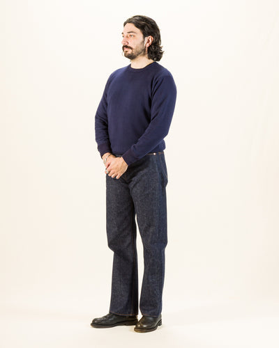 The Real McCoy's 10 oz Loopwheel Crewneck Sweatshirt - Navy - Standard & Strange