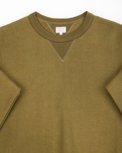 The Real McCoy's 10 oz Loopwheel Crewneck Sweatshirt - Olive - Standard & Strange