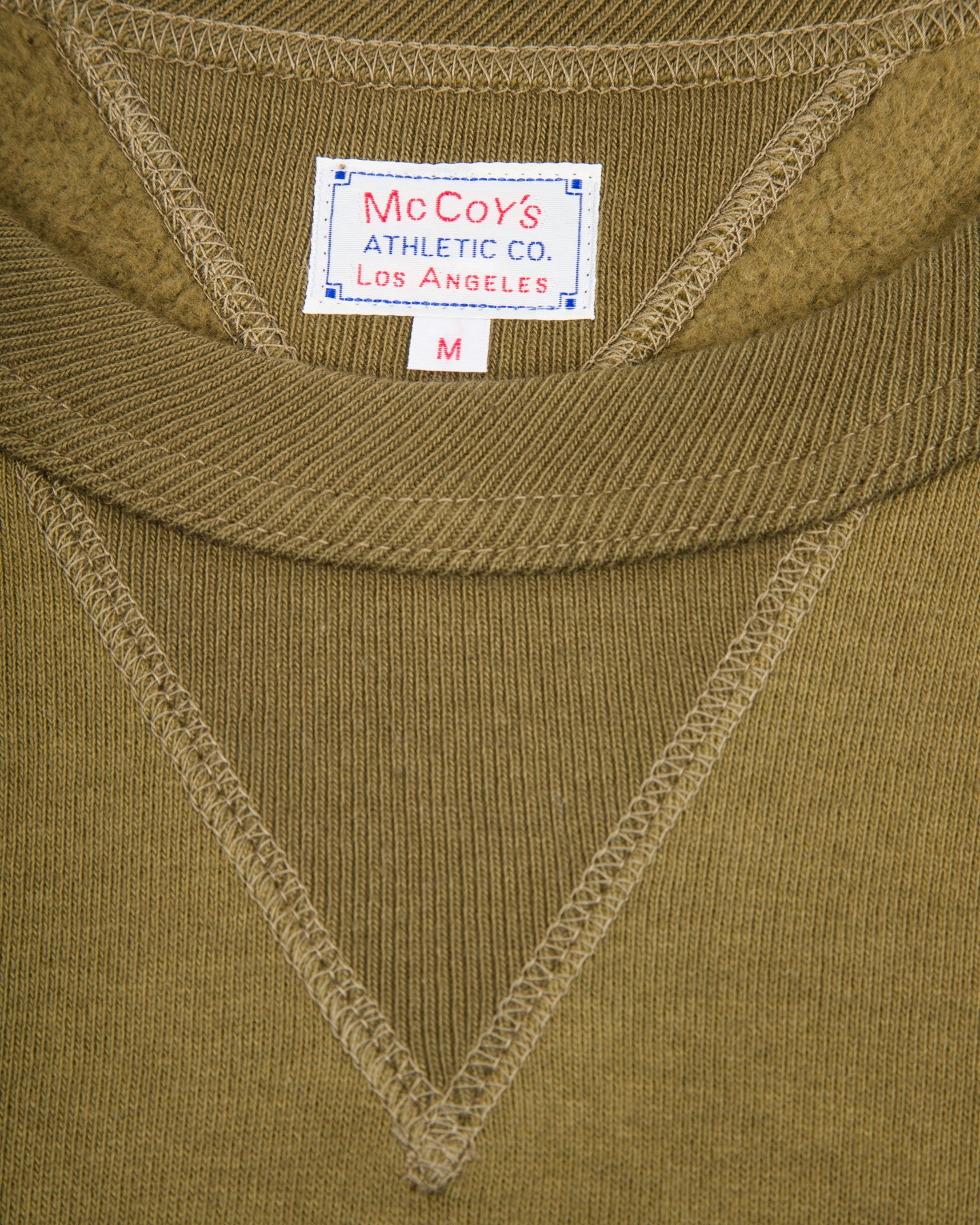 The Real McCoy's 10 oz Loopwheel Crewneck Sweatshirt - Olive - Standard & Strange