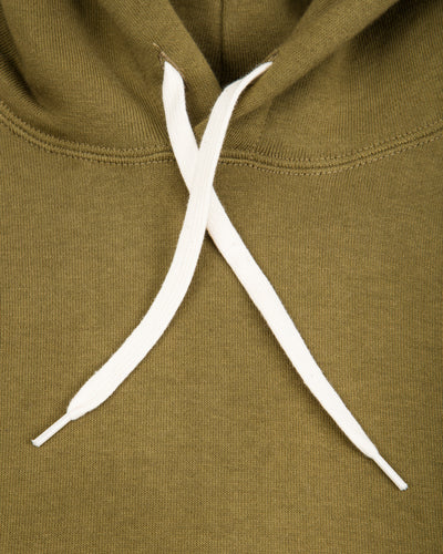 The Real McCoy's 10 oz Loopwheel Hooded Sweatshirt - Olive - Standard & Strange