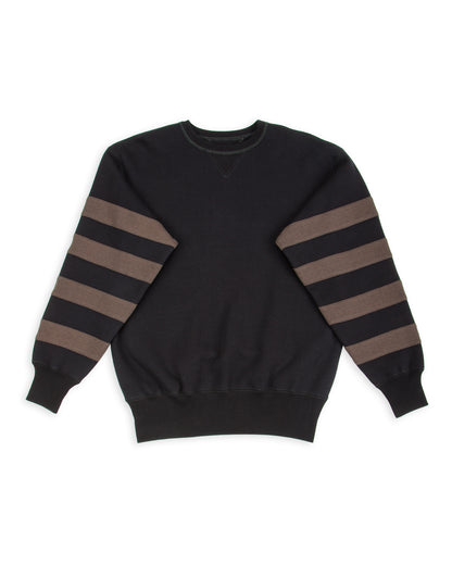 Buco Striped-Sleeve Sweatshirt - Black/Charcoal