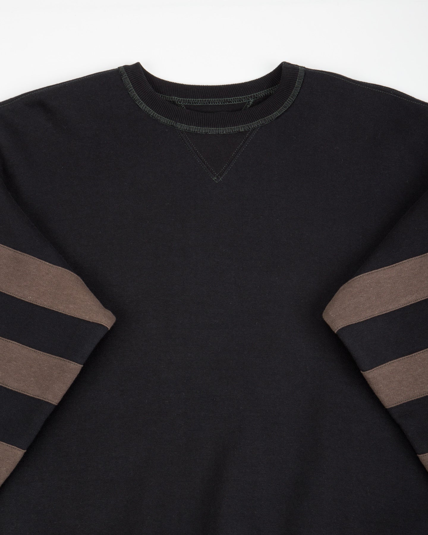 Buco Striped-Sleeve Sweatshirt - Black/Charcoal
