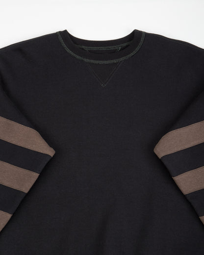Buco Striped-Sleeve Sweatshirt - Black/Charcoal