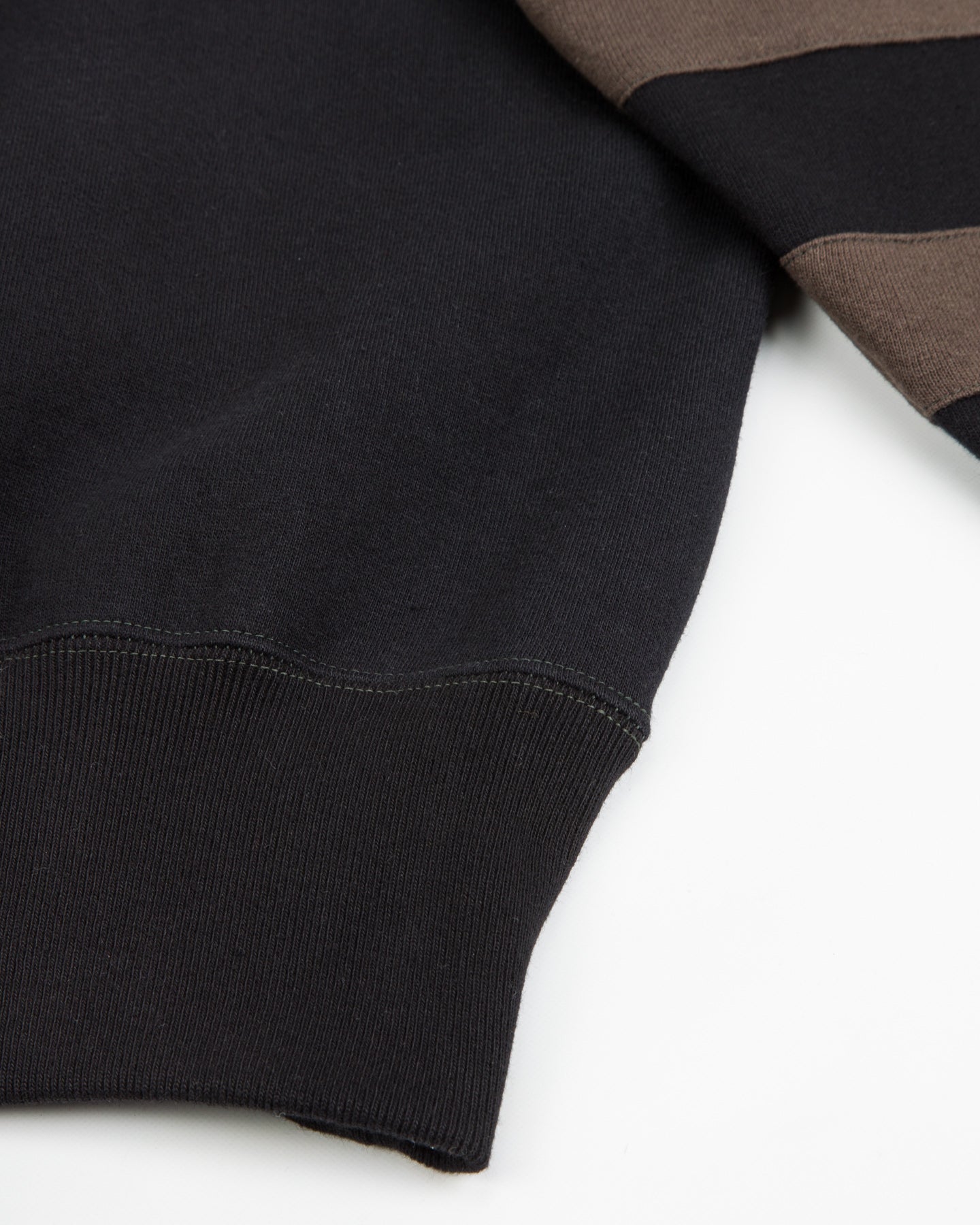 Buco Striped-Sleeve Sweatshirt - Black/Charcoal