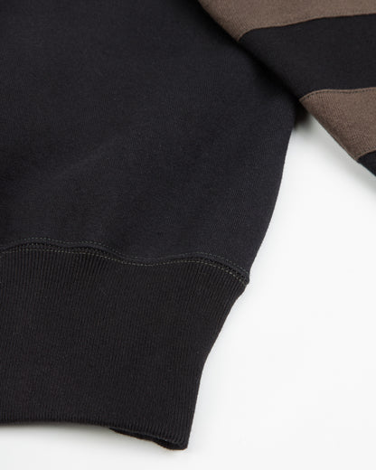 Buco Striped-Sleeve Sweatshirt - Black/Charcoal