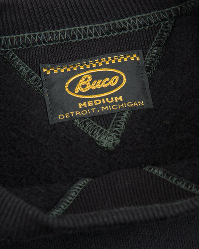 The Real McCoy's Buco Striped-Sleeve Sweatshirt - Black/Charcoal - Standard & Strange