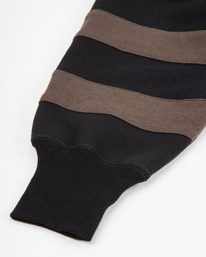 Buco Striped-Sleeve Sweatshirt - Black/Charcoal