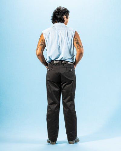 The Real McCoy's Cotton Drill Western Trousers - Black - Standard & Strange