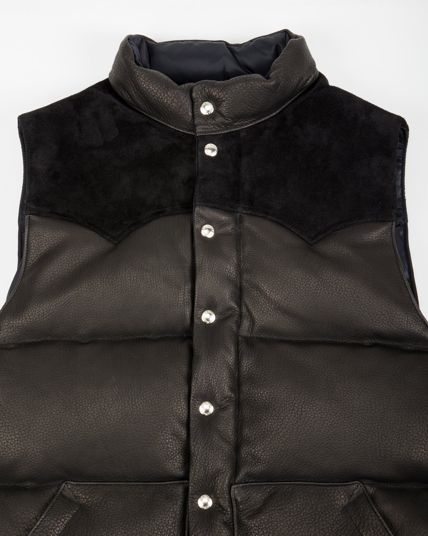 The Real McCoy's Deerskin Down Vest (221 Model) - Black - Standard & Strange